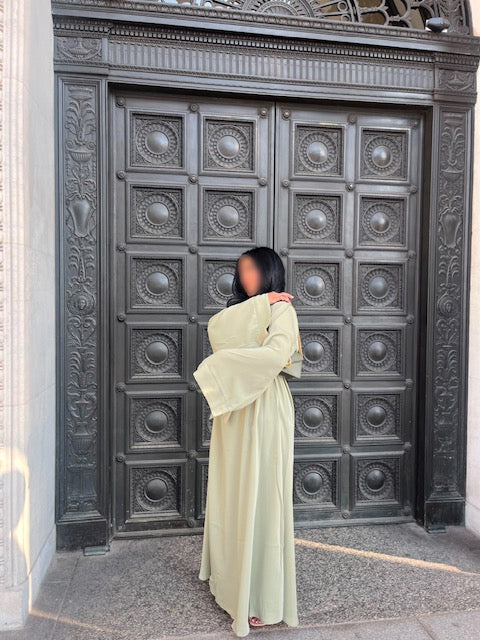 A-line Style Abaya with Flared Sleeves